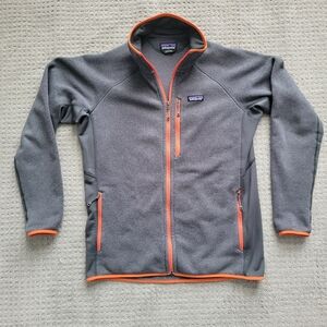 Patagonia Fleece Jacket with Orange Accents
